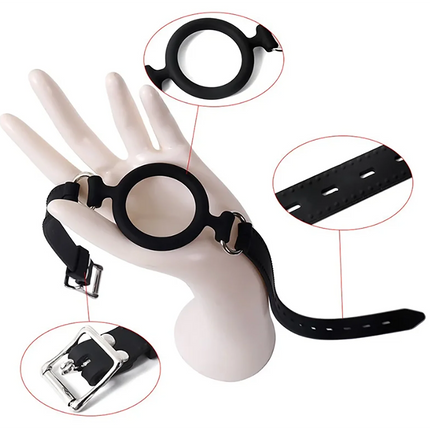 LILUPLAY Silicone Oral Sex Ring with Open Mouth Gag Flirt Bondage Balls Adult Game Erotic BDSM Toys for Couples O-Ring