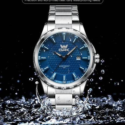 OPK Brand Men's Wristwatch Calendar Display Stainless Steel 6037