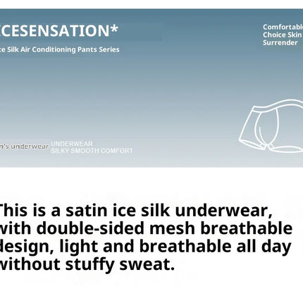 3pcs【LORIEN CREST】Men's Satin-Like Ice Silk Boxers Summer Breathable Air-Conditioned Underwear Lightweight Trunks New