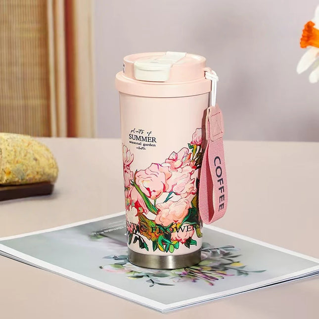 Stainless Steel Tumbler Mug Vacuum Flasks Insulated Coffee Cup Leakproof Lid Travel Thermos Cups for Tea Thermal Water Bottle
