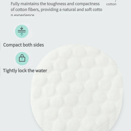 Round 100pcs/300pcs Cosmetic Cotton Pads Triple Sandwich Water-saving Wet Disposable Skin Care Pouch Makeup Remover Cotton Pads