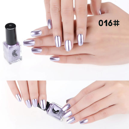 Metal Colour Nail Gel Polish Semi Permanent Mirror Gel Varnish Base Top Coat UV Gel Varnish Soak Off Nails Art Glue Nail Polish