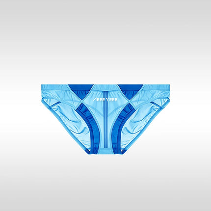 Ultra-thin Breathable Japanese-Style Transparent Sexy Men's Underwear Triangle Briefs With Smooth Ice Silk And Low Waistline