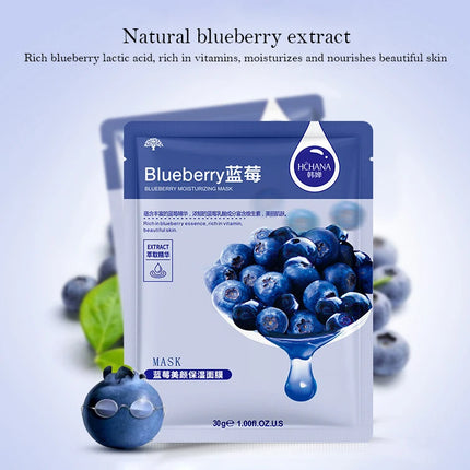 30pcs Fresh Fruits Facial Masks Face skincare Moisturizing Firming Hydrating Korean Face Mask Facial Skin Care Prodcuts