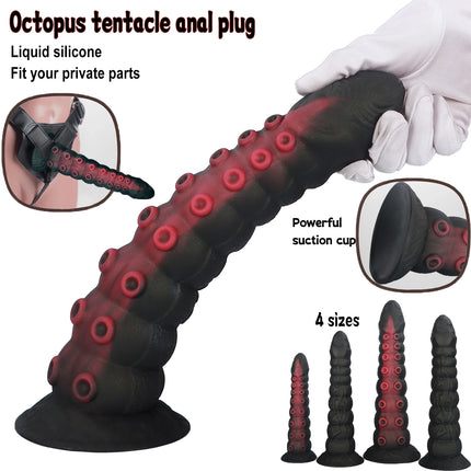 New Tentacle Anal Plug Mixed Color Alien Dildo Soft Huge Butt Plug Suction Cup Anal Toys Vaginal Anal Dilator Sex Toys Women Men