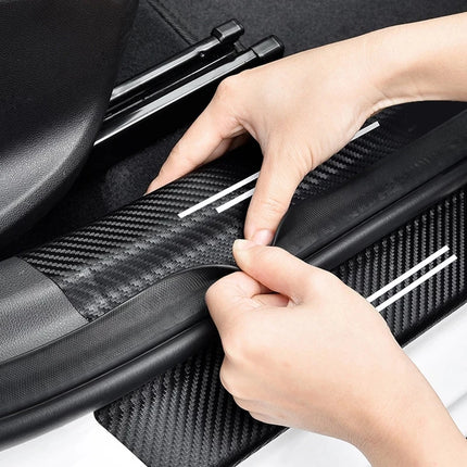 For TOYOTA COROLLA CROSS 2022-2024 Car Door Sill Scuff Plate Pedal Decor Carbon Fiber Waterproof Protector Sticker Accessories
