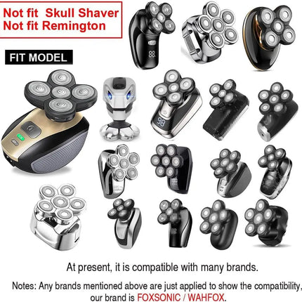 7 Blade Razor Replacement Shaving 7D Heads Floating Washable For Most Electric Shavers Trimmers Kit Cutter Blades