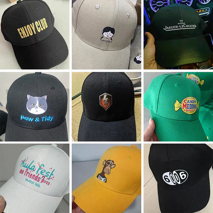 Custom Baseball Caps Adjustable Embroidery Print Hat Custom Logo Men's Cap Hip Hop Snapback DIY Team Logo Designer Baseball Caps