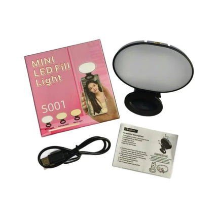 Portable Mini Selfie Artifact LED Pocket Fill Light Ring Light Round Ring Lamp Flash For Mobile Phone Lens Video Photography ﻿