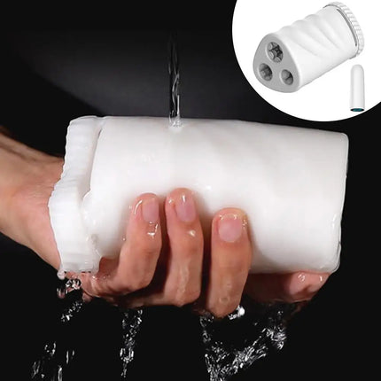 Realistic 3 Hole Masturbator Cup Super Tight Suction Intense Stroking Sensation Stamina Trainer for Men Sex Toy