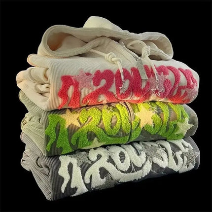 CGC Vintage y2k Zip Up Hoodies Spring Autumn Loose Hooded Sweatshirts Harajuku Long Sleeve Tops Letter Printing Female Clothing