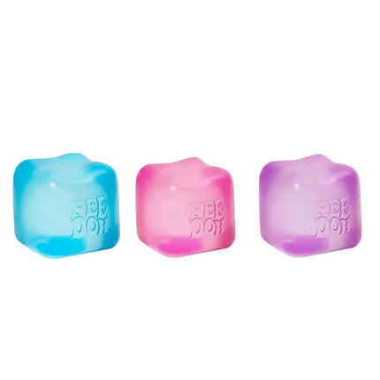 Schylling Needoh Nice Cube -Stress Relief Squishy Toy, Sensory Toy,  Cube Squeeze Ball, Vent Toy, Kids Gift, Red Purple Blue, Sn