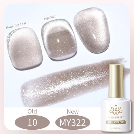 BORN PRETTY 10ml Silver Water Light Cat Magnetic Gel Nail Polish Nail Supplies Vernis Semi Permanent Gel for Fall Winter Nails