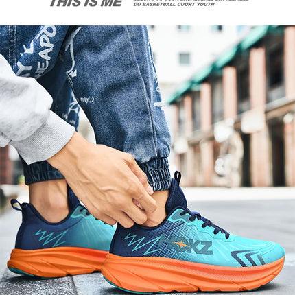 Carbon Plate Air Cushion Running Shoes for Men Soft Chunky Sneakers Women Daily Commuting Shoes Outdoor Casual Walking Shoes