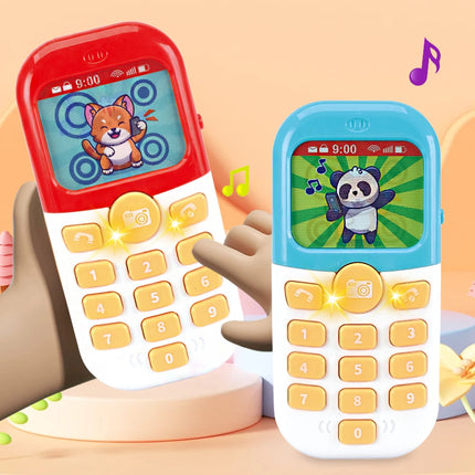 Music Mobile Phone Toy for Kids, Puzzle Early Education Electric Telephone with Lights and Music Gifts for Boys and Girls