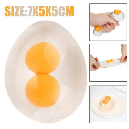 Yolk Balls for Kids Splat Ball Squishy Clear Egg Yolk Fun Squeeze Toy Anxiety Reducer for Kids Adults Birthday Party Favors
