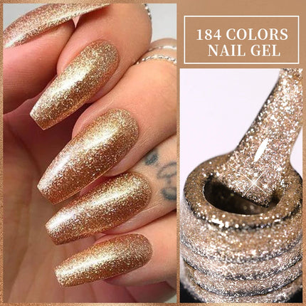 LILYCUTE 7ML Glitter Gel Nail Polish Sparkling Semi Permanent UV Gel Colorful Shinning Gel Varnish Nail Art Soak Off UV LED Gel