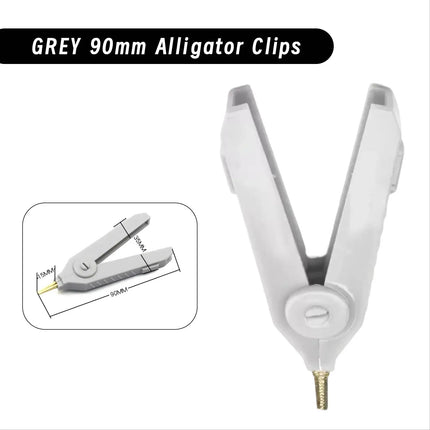 90mm Alligator Clips LCR Resistance Clip Copper Opening Alligator Clips Copper DIY Tools Grey/Black/Red SMD Test Clamp