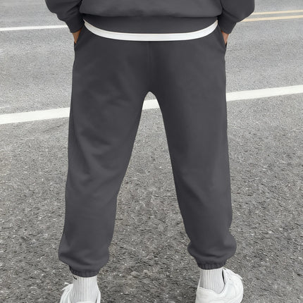 Vintage Contrast Cross Tribal Print Khaki Jogger Pants Men Elastic Cuff Drawstring Tapered Gothic Daily Street Sweatpants