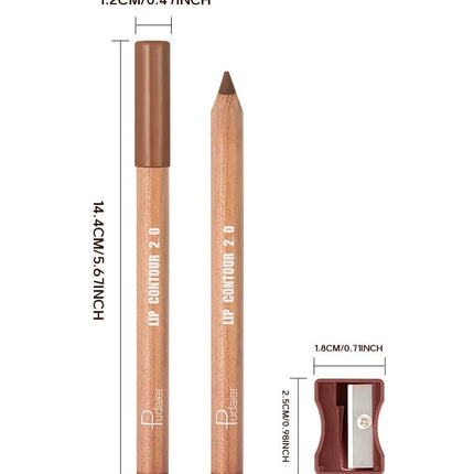 Matte 8-colors Lip Liner Pencil Lip Contour Lipstick Pen Nude Brown Lipstick Pencil Natural Lasting Waterproof Lipliner Makeup