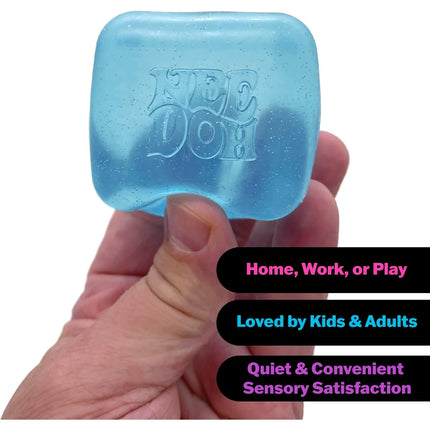 Schylling Needoh Gel Ice Cube Toy, Square Decompression Squishy Stress Ball, Vent Squeeze Toy, Stress Relief Sensory Fidget Toy