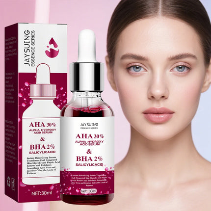 AHA 30%+BHA 2% Exfoliating Face Salicylic Acid Serum Moisturizing Nourish Smooth Pores Essence For Acne Blackhead Pores Skincare