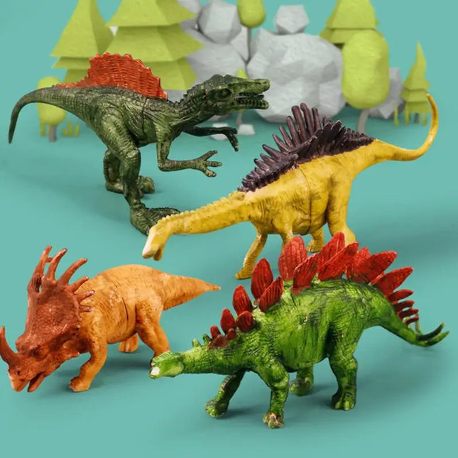 SU 1Set Children Educational Handmade Painting Colorful Dinosaur Toys DIY Painted Graffiti Dinosaur White Embryo Animals Model