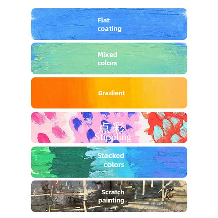 Kuelox Artistic Soft Oil Pastels Mini Professional Solid Oily Water-Soluble Painting Pigment Crayon For Gift Art School Supplies