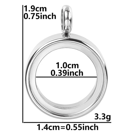 1Pc Stainless Steel Openable Glass Coin Bezel Cremation Urn Locket Pendant Round Reliquary Picture Medaillon кулон Jewelry