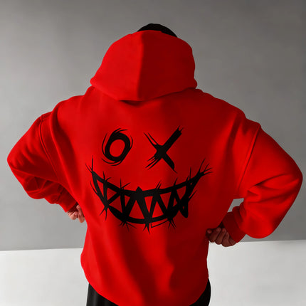 2026 Spring Men's Casual Hooded Sweatshirt with Loose Print Long Sleeve Men's Pullover Sport Shirt Extra Large Men's Shirt