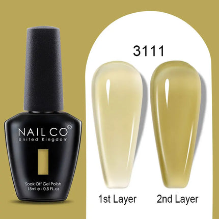 NAILCO Winter Series Color Gel Nail Polish 15ML Semi Permanent Soak Off Gel Varnishes Super Texture Gorgeous Nail Manicure Art