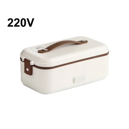 110V/220V Portable Electric Lunch Box 304 Stainless Steel Office Lunch Box Multi-function Cookable Food Heater Auto Power Off