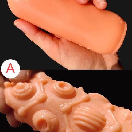 Male Masturbator Cup Manual Silicone Portable Sucking Airplane Cup Soft Vagina Blowjob Pocket Pussy Masturbation Sex Toy For Men