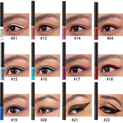 Waterproof Matte Liquid Eyeliner Long Lasting Quick Dry Non Smudging UV Luminous Gel Makeup for Smokey Eyes