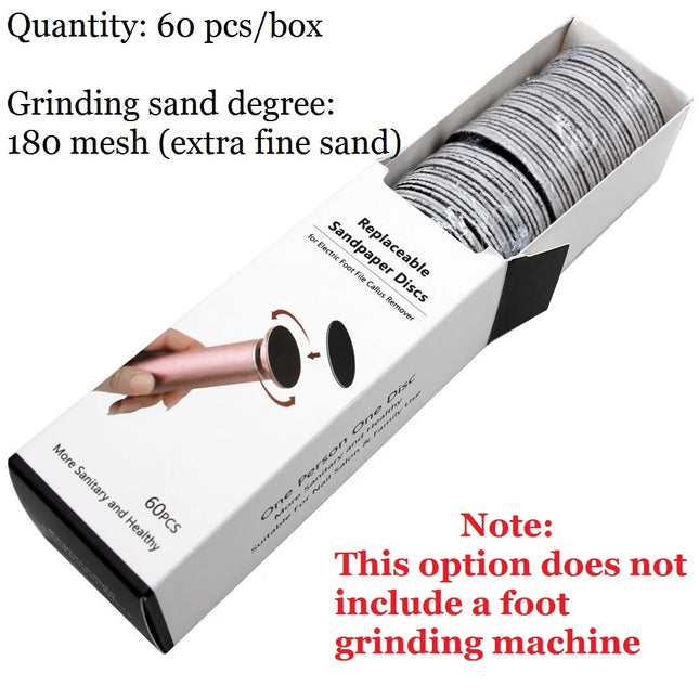 60pcs Replaceable Sandpaper Disc Pedicure Care Polishing Sand Electric Foot File Drills Accessories Cuticle Callus Remove Tool