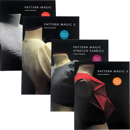 4 Books/Set English Tomoko Nakamichi Pattern Magic Books Volume 1-4 Stretch Fabrics Clothing Cutting Design Teaching Book