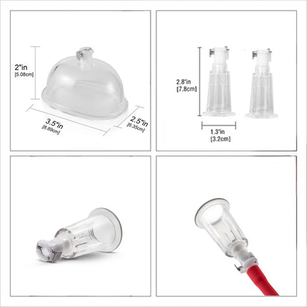 Female Sucker Cup Accessories Vacuum Pump Clitoris Stimulator Pumps Nipple Clit Stimulator Orgasm Massage Breast Enlargement Cup