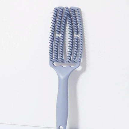hollow elastic exfoliating comb brush nylon women's massage comb curly hair salon styling tool Special for real hair wigs