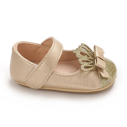 Spring and Autumn Baby Golden Princess Shoes Children's Soft soled Single Shoes Baby Girl Casual Shoes Baby Leather Shoes