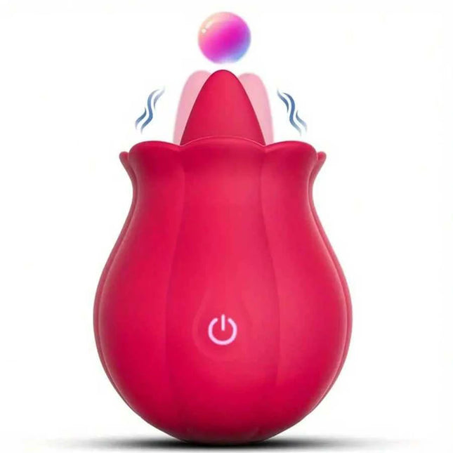 Powerful Swing Tongue Licking Vibrator Female Rose Toy Oral Nipple Clitoris Stimulator Massager Adults Goods Sex Toys for Women