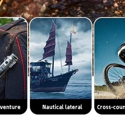 Waterproof Outdoor Camping Compass Dual Arc Type-C Plasma USB Electric Lighter Multi-Function Flashlight Survival Ignition Tool