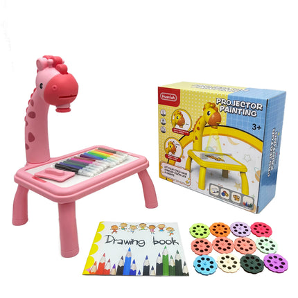 Kids' Drawing Table with Projection, Mini Multifunctional Educational Toy, Creative Painting Toy, Best Christmas Gift for teen