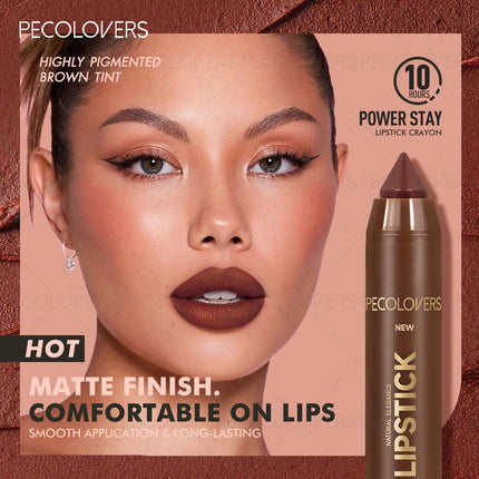 1PC Deep Brown Series-Matte Lip Liner and Lipstick-Waterproof, Sweat-proof, Long-lasting-Dual Use-Everyday Makeup-Easy-to-Apply