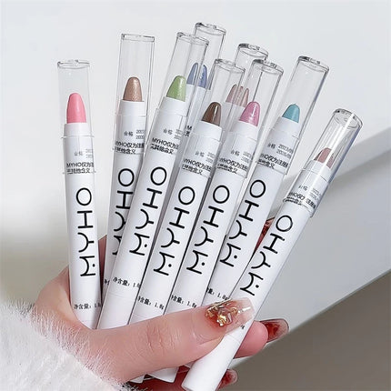 Diamond Highlight Stick Pearlescent Matte White Eyeshadow Stick Flash Eyeshadow Pen Contouring Pencil Face Brightening Cosmetics