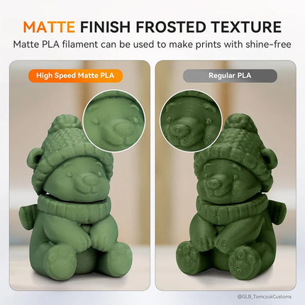 JAYO High Speed PLA matte 3D Filament 1.75mm PLA 3D Printer Filament 9Rolls/set Neatly Wound Matte Effect 3D Printing Materials