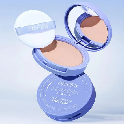 Silk Soft Mist Powder Cake Long Lasting Waterproof Smooth Pressed Face Powder Oil Control Lady Polvo Texture Makeup