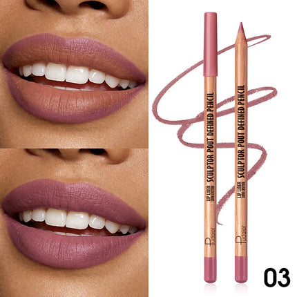 This matte, waterproof lip liner is long-lasting and non-fading, easy to apply, and perfect for beginners.