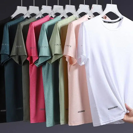 Men T Shirt 12xl 11xl 10xl Popular Tees Big Size 110-175kg 5XL 6XL 7XL Plus Size Spandex Round Neck Short Sleeve Oversized Tops
