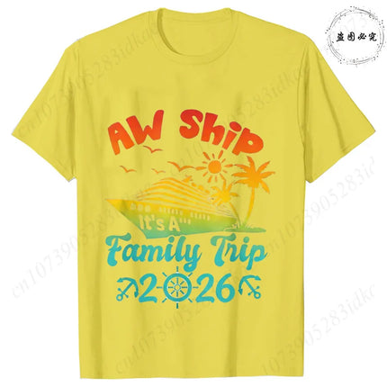 2026 Family Vacation Matching T-shirts Making Memories Together Gradient Print Tops Summer Trips Cruise Holidays Women Clothing