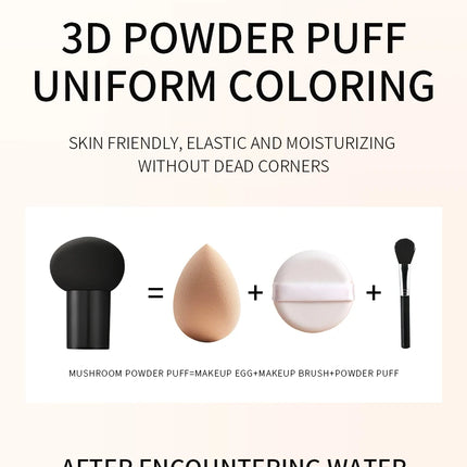 CC Cream 20g Mushroom Head Air Cushion Powder Puff Moisturizing Brightening Foundation Concealer BB Cream Base Makeup Cosmetics